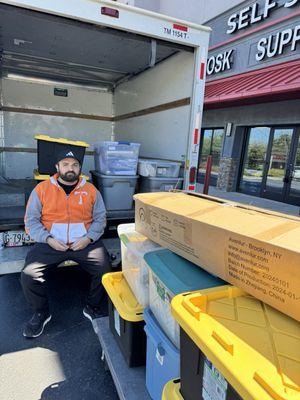 Nice area to park and carts available to help