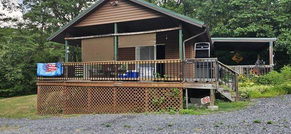 Aunt Susie's cabin in the woods.