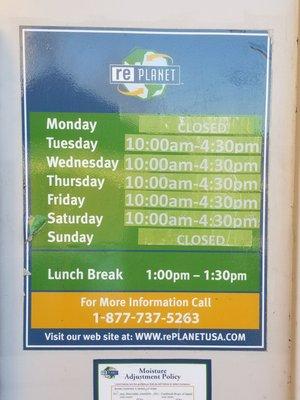 See photo for days and times. Less busy than most locations. Must use voucher at adjacent Vons supermarket the same day.