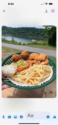 Hand breaded cod fish sandwich