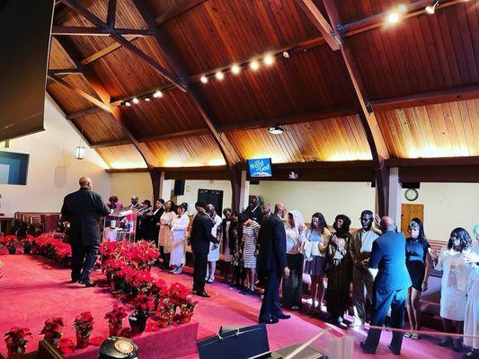 This is alter call. They do this every Sunday