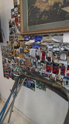 1 of 3 "poloroid" collages of jobs just inside door, to the right...(more)