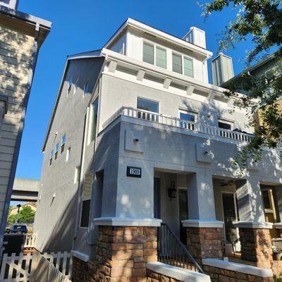 Built handrail and painted exterior