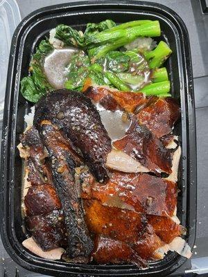 Half a Roast Duck Rice Plate.