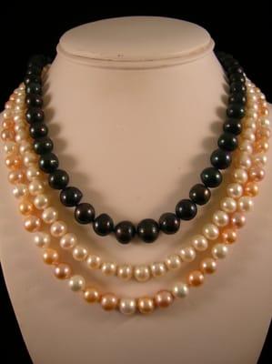 Our Famous 7-8mm cultured freshwater pearl necklaces for only $14.95 each!