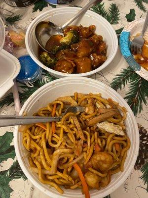 Special Lo Mein and Orange Chicken