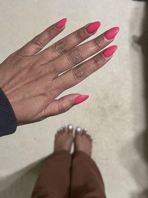 Hands - strawberry margarita Feet - white