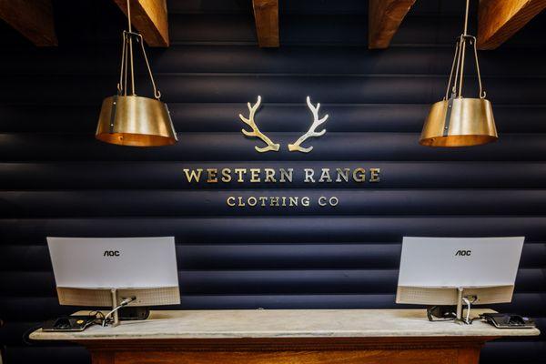 Western Range Clothing Co. front reception.