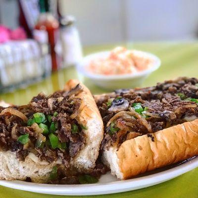 Cheesesteak w/ side of slaw