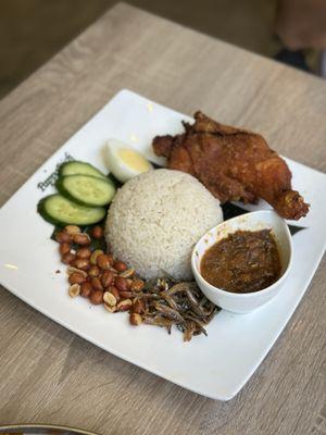R 4. Nasi Lemak W/ Fried Chicken Thigh