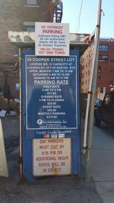 Rates and information.