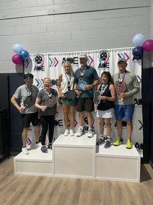 Tournament podium 3.5 mixed 50 and over.