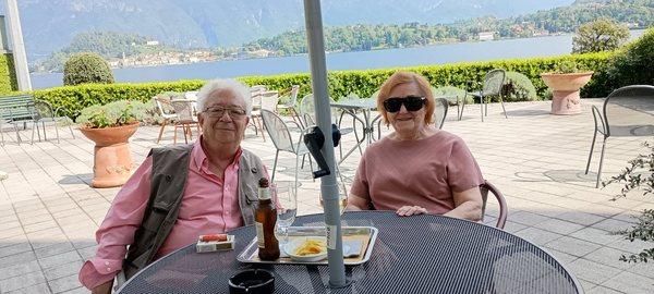 Our trip to Italy, dining at our hotel on Lake Como
