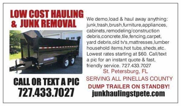 Low Cost Hauling & Junk Removal