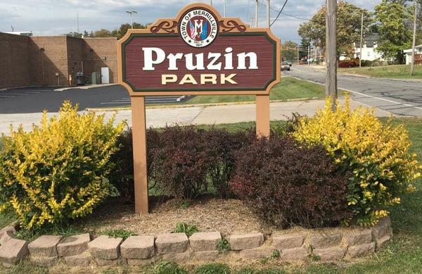 Pruzin Park has a complete outside walking track and Community Center