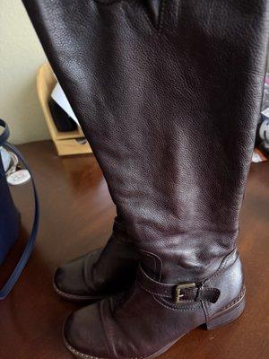 He also took care of the the upper leather, I didn't expect even though I only took the boots for the soles.