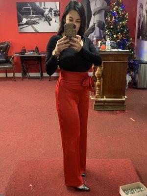Tailored Red Pants at HQ Tailor shop