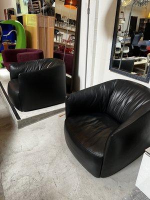 B&B Italia Leather Chairs