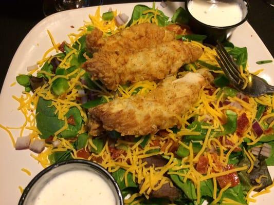 Chicken tender garden salad...