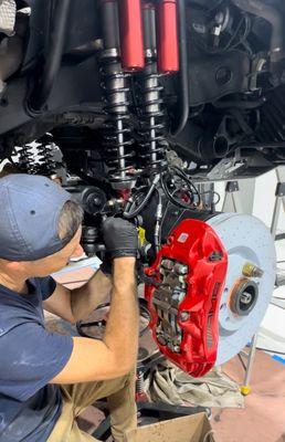 Installation new suspension