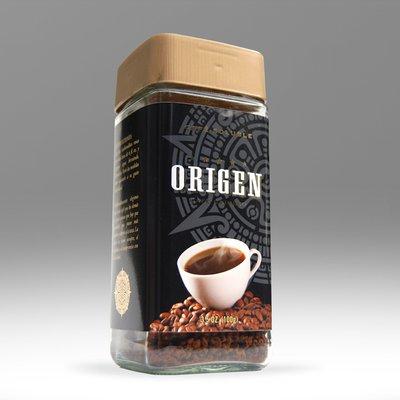 Origen Coffee product brand and bottle packaging label design