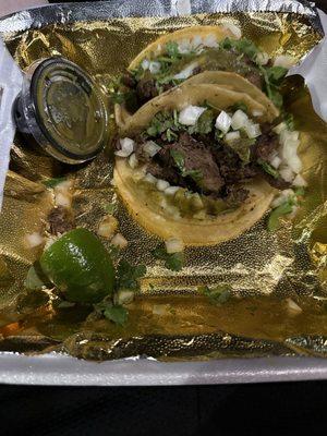 Single Taco Steak Beef / Carne Asada