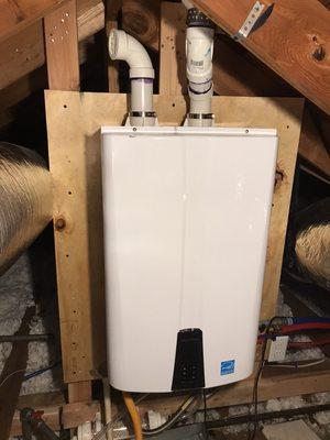 New tankless water heater installations/ service