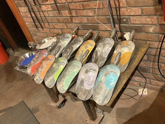 Powdered color to infuse in the glasswork