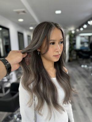 Balayage Ash blond