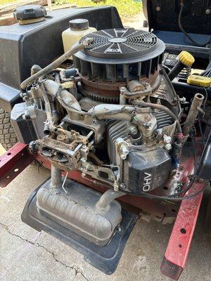 Mower needed a carb cleaning and service before it was ready to finish the season