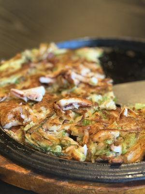 Seafood and Green Onion Pancake