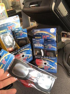 Eclipse viewing glasses, $2.99 for a 2-pack.