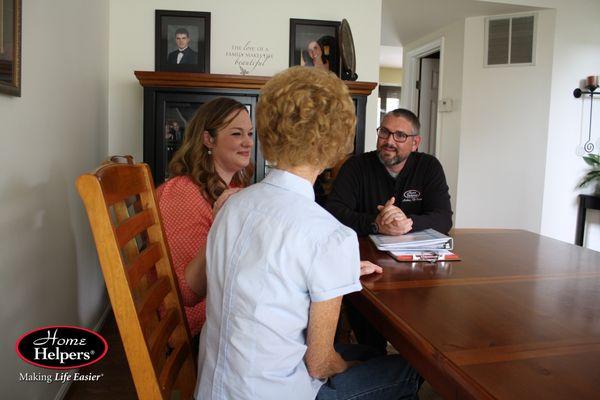 We meet with each client/family to develop a customized care plan.