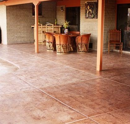 stamped concrete patio