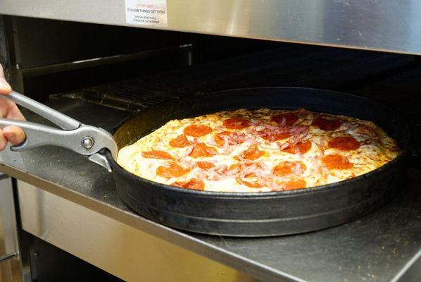 Pizza made fresh to order