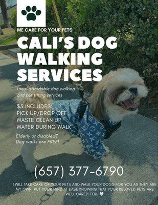 Cali's Dog Walking Services