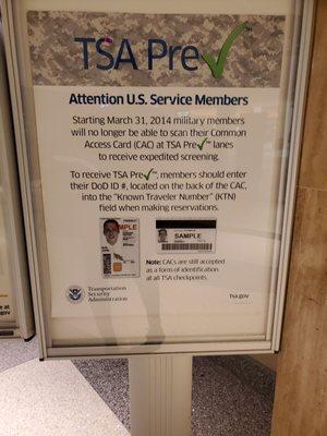 Update to acceptable ID when going through TSA.