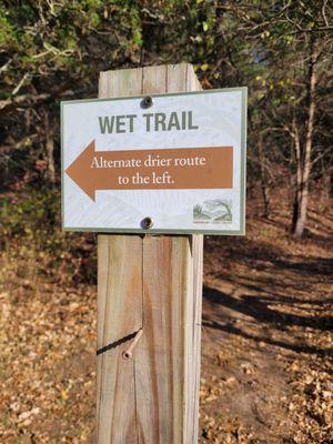 Wet trail wasn't too wet since we haven't had rain in a long time