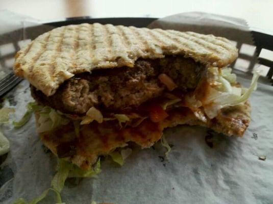 burger with wheat bread