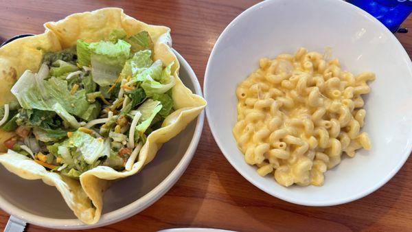 Taco salad & Mac n cheese