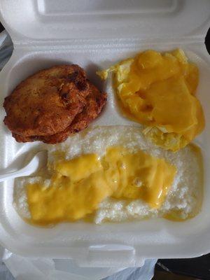 The eggs and grits were made perfectly for my tastes. It was a great price and I will try something else when I go back there