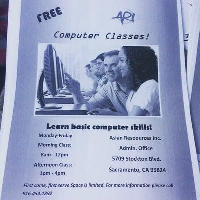 Come learn basic computer skills