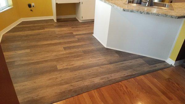 Flooring install, LifeProof brand.