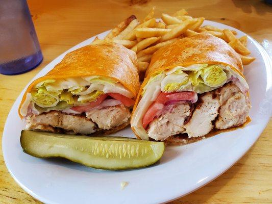 Grilled chicken wrap