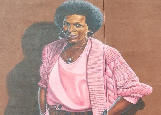 Close up of Mari Evans Mural 2016