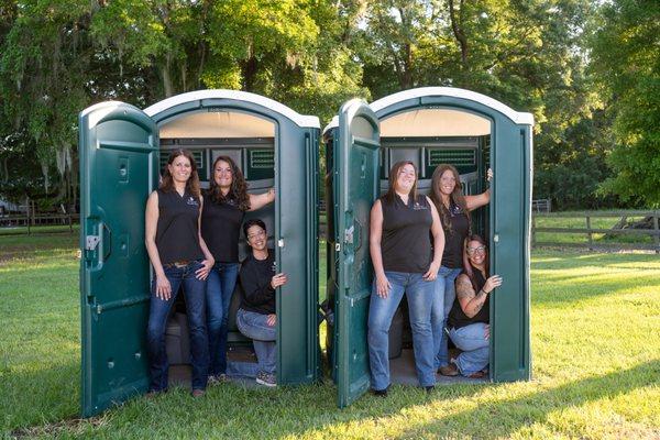 Princess Portable Toilets all-women team provides porta potty rentals in Hawthorne, Gainesville, High Springs, Micanopy, and Morriston FL.