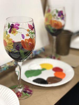 Wine and paint