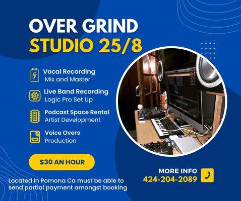 Over Grind 25/8 Recording Studio
