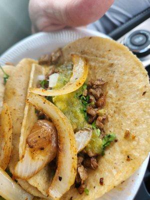 Asada tacos. Super fresh. Made to order!