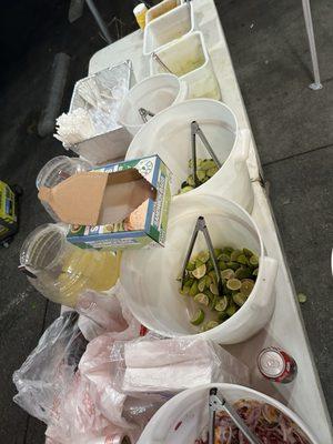 DIY salsa and toppings bar